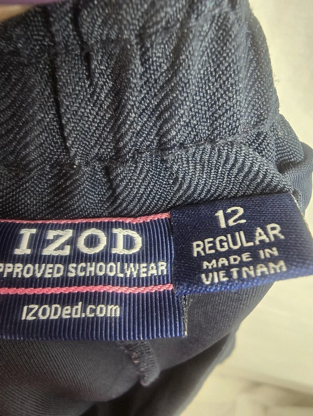 Izod Girl's Navy Uniform Skort with Waist Tie Sz 12R